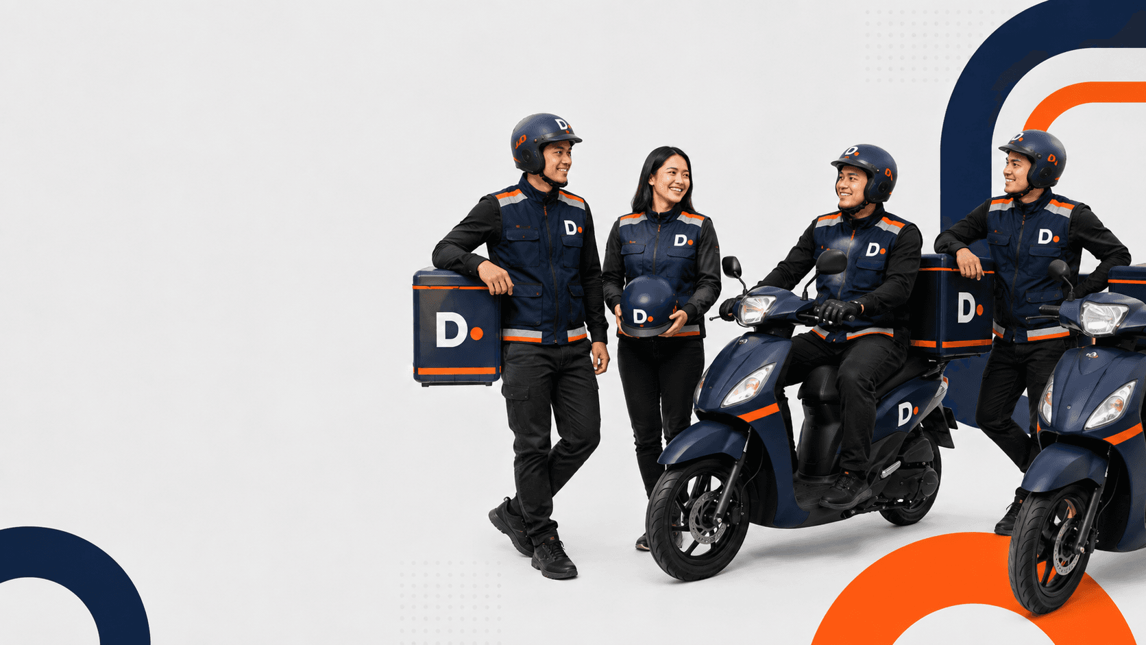 Tim driver DeliveryKu berkumpul bersama